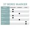 Borden & Riley #37 Boris Marker Layout Bright White Translucent Bond Paper Pad, 40 GSM/13.5 lb., 1 Pad Each 